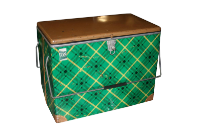 Ghiacciaia da picnic in metallo colorata